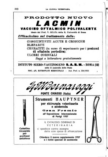 La clinica veterinaria rivista di medicina e chirurgia pratica degli animali domestici