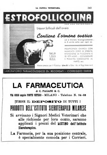 La clinica veterinaria rivista di medicina e chirurgia pratica degli animali domestici