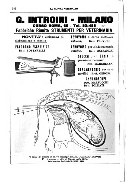 La clinica veterinaria rivista di medicina e chirurgia pratica degli animali domestici