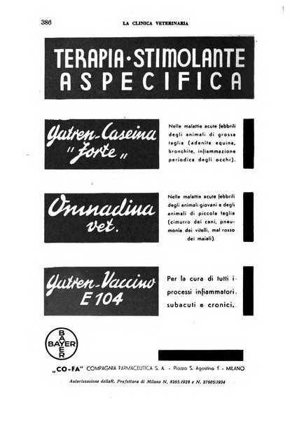 La clinica veterinaria rivista di medicina e chirurgia pratica degli animali domestici