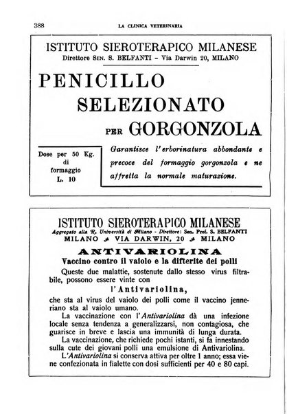 La clinica veterinaria rivista di medicina e chirurgia pratica degli animali domestici