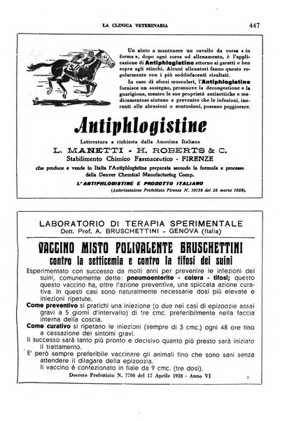 La clinica veterinaria rivista di medicina e chirurgia pratica degli animali domestici