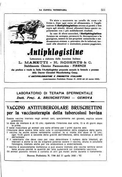 La clinica veterinaria rivista di medicina e chirurgia pratica degli animali domestici