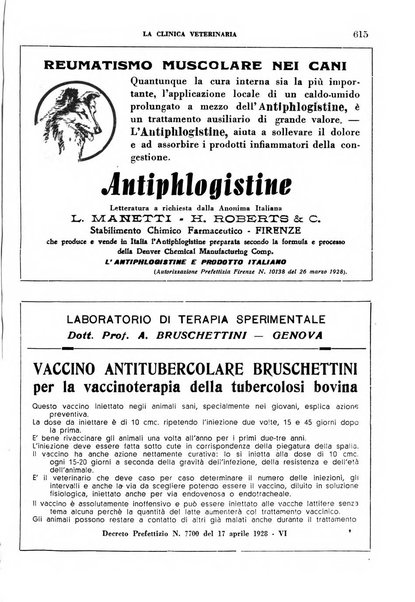 La clinica veterinaria rivista di medicina e chirurgia pratica degli animali domestici