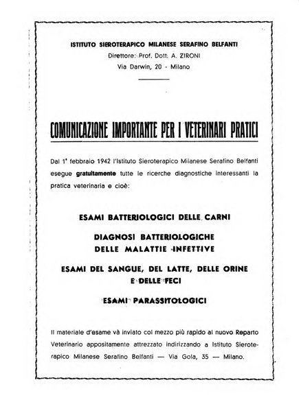 La clinica veterinaria rivista di medicina e chirurgia pratica degli animali domestici