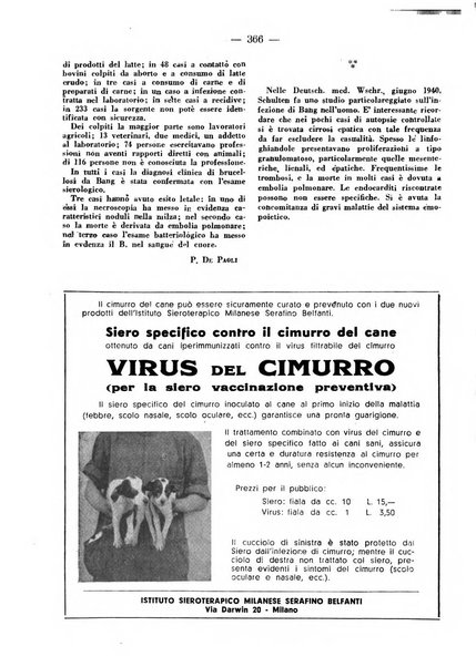 La clinica veterinaria rivista di medicina e chirurgia pratica degli animali domestici