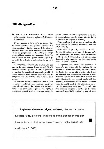 La clinica veterinaria rivista di medicina e chirurgia pratica degli animali domestici