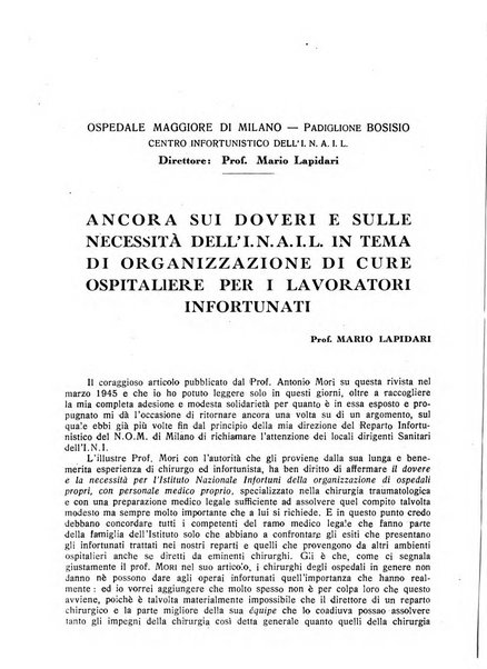 Rivista degli infortuni e delle malattie professionali pubblicazione bimestrale dell'I.N.A.I.L