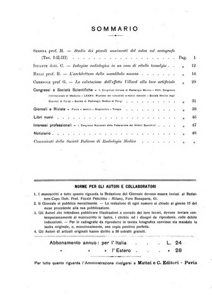 La radiologia medica rivista mensile