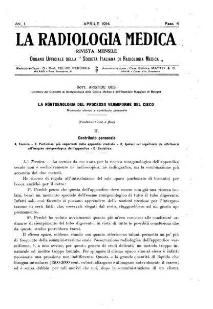 La radiologia medica rivista mensile