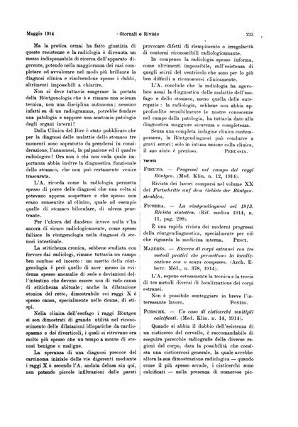 La radiologia medica rivista mensile