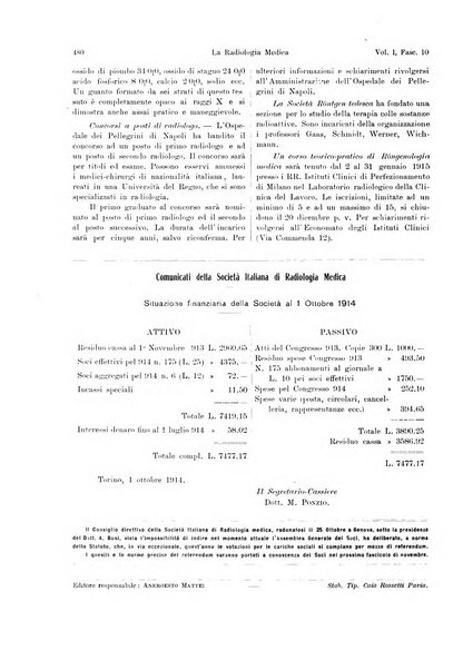 La radiologia medica rivista mensile