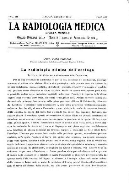 La radiologia medica rivista mensile