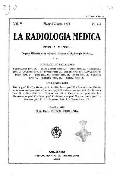 La radiologia medica rivista mensile