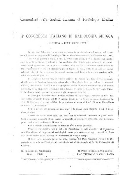 La radiologia medica rivista mensile