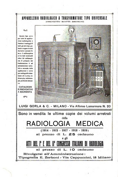 La radiologia medica rivista mensile