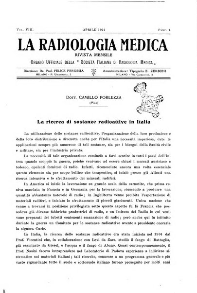 La radiologia medica rivista mensile