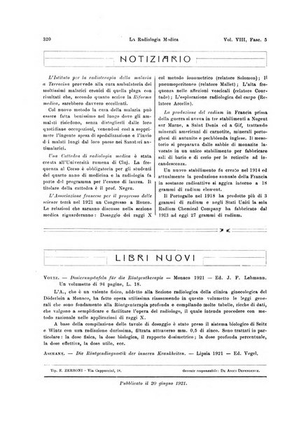 La radiologia medica rivista mensile