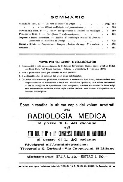 La radiologia medica rivista mensile