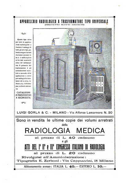 La radiologia medica rivista mensile