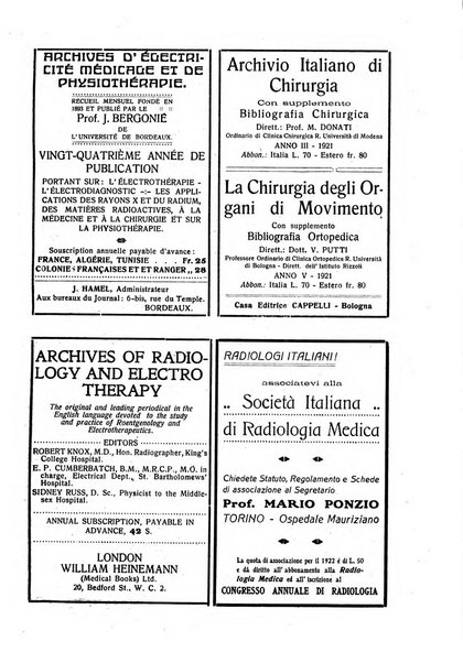 La radiologia medica rivista mensile