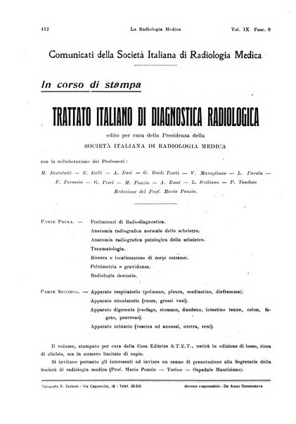 La radiologia medica rivista mensile