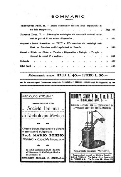 La radiologia medica rivista mensile