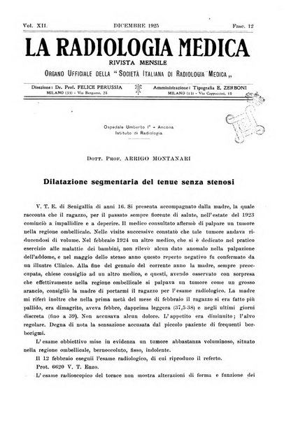 La radiologia medica rivista mensile