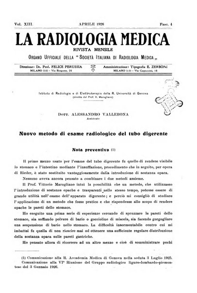 La radiologia medica rivista mensile