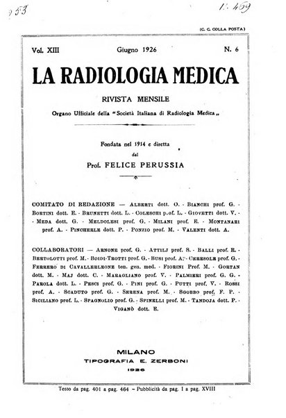 La radiologia medica rivista mensile