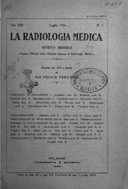 La radiologia medica rivista mensile