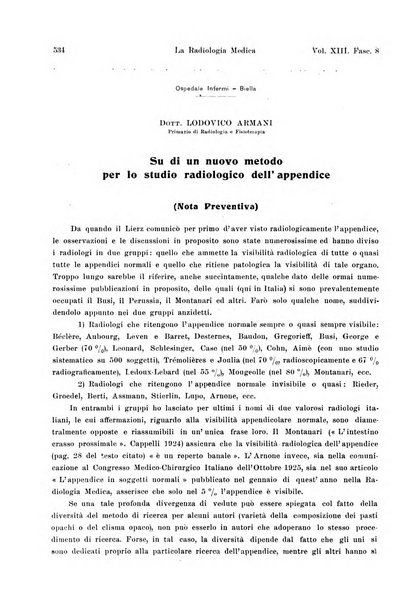 La radiologia medica rivista mensile