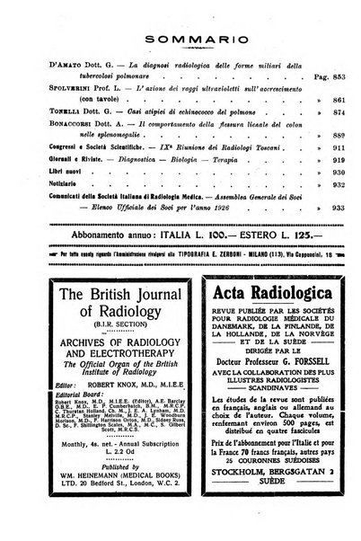 La radiologia medica rivista mensile