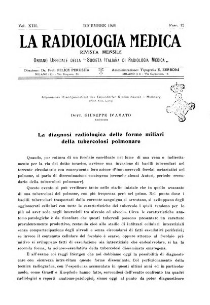 La radiologia medica rivista mensile