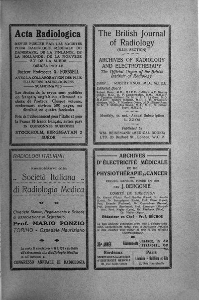 La radiologia medica rivista mensile