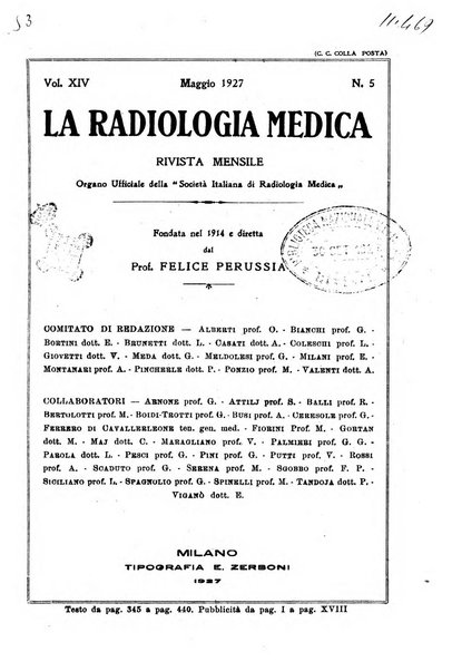 La radiologia medica rivista mensile