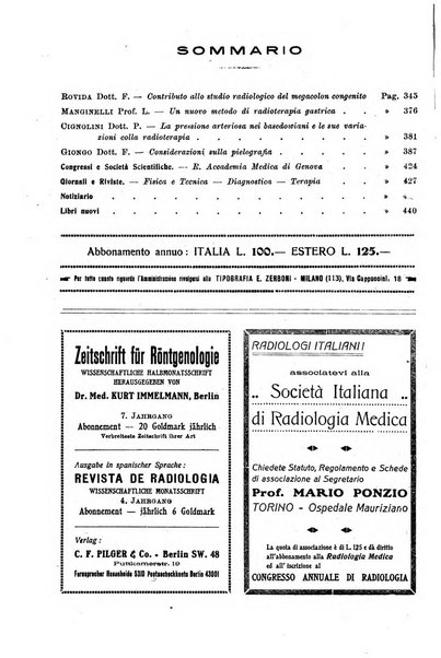 La radiologia medica rivista mensile