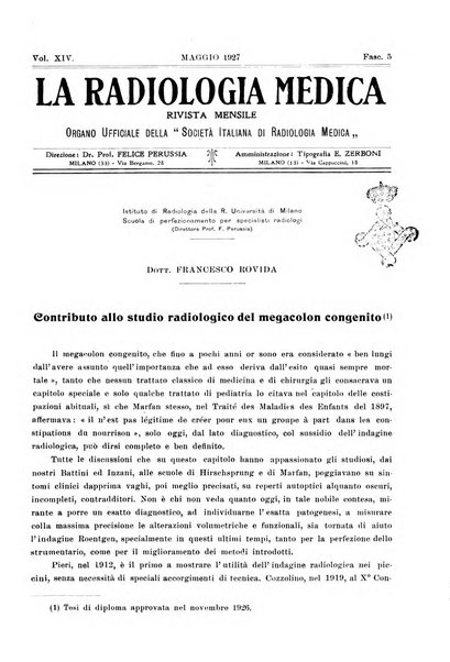 La radiologia medica rivista mensile