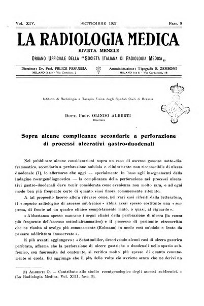 La radiologia medica rivista mensile