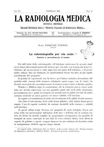 La radiologia medica rivista mensile