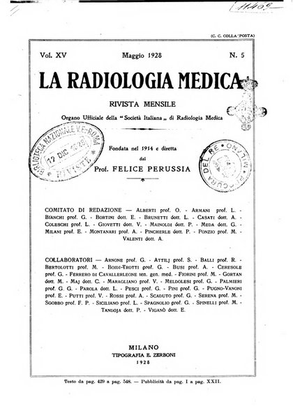 La radiologia medica rivista mensile