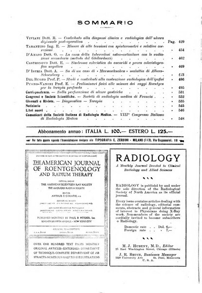 La radiologia medica rivista mensile