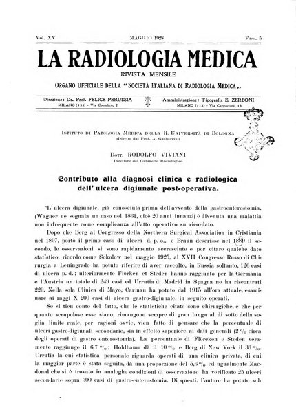 La radiologia medica rivista mensile