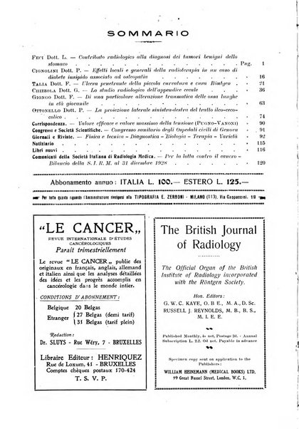 La radiologia medica rivista mensile