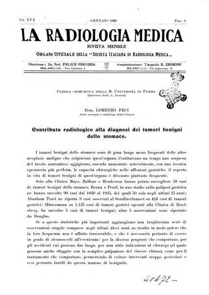 La radiologia medica rivista mensile