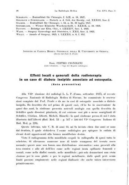 La radiologia medica rivista mensile