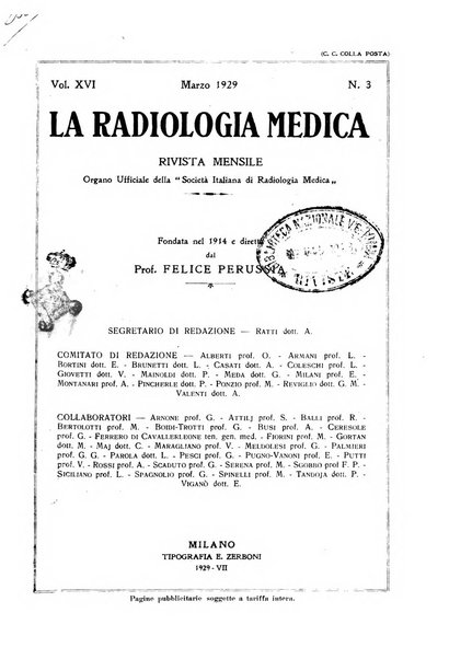 La radiologia medica rivista mensile