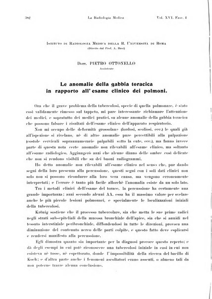 La radiologia medica rivista mensile