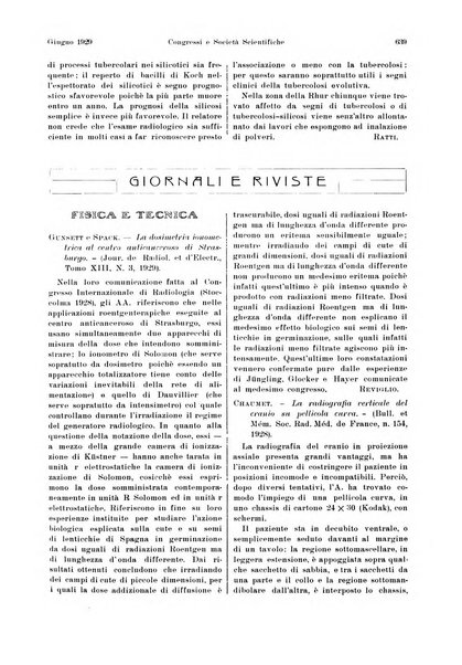 La radiologia medica rivista mensile