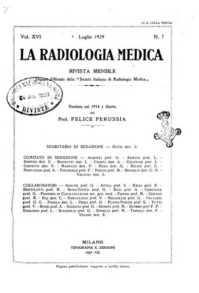 La radiologia medica rivista mensile